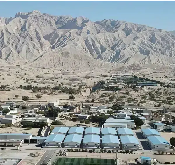 کمپ اقامتی شرکت اکسیر صنعت ناحیه بوشهر سواحل خلیج فارس