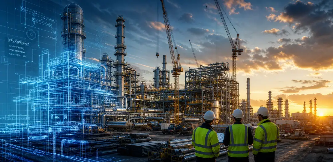 قرارداد EPC چیست؟ بررسی کامل ساختار، تعهدات، مزایا و ریسکها در پروژههای نفت و گاز